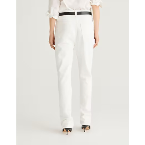 NWT J Crew Classic Straight Jeans 32 32P P32 White Denim Petite BX976 J.Crew - Picture 5 of 10